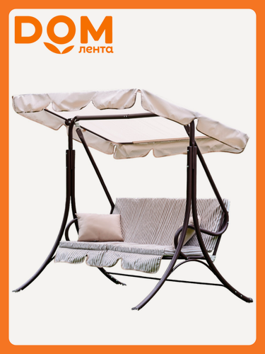Изображение товара Садовые качели Olsa "Мартинелла", двухместные, бежевые, каркас из металла