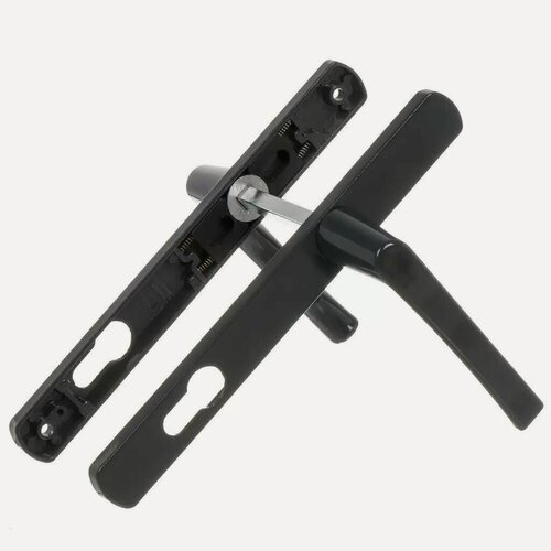 Изображение товара Ручка дверная Булат РФ 85.25.01.7016 урал-м, комплект для китайских металлических дверей, цвет антрацит, алюминиевый сплав