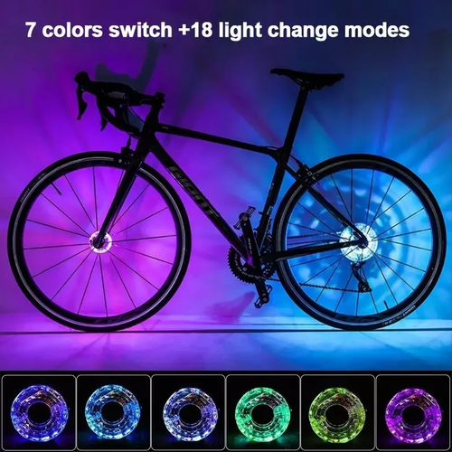 Подсветка колёс велосипеда RGB аккумуляторный, светодиодные катафоты