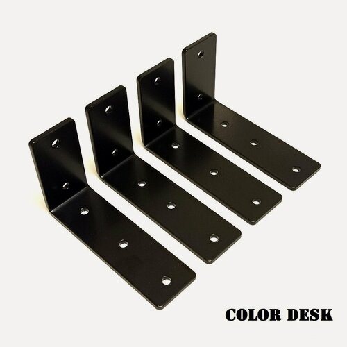 Изображение товара Уголок мебельный металлический COLOR DESK (4 шт.) 100х60 мм, чёрный
