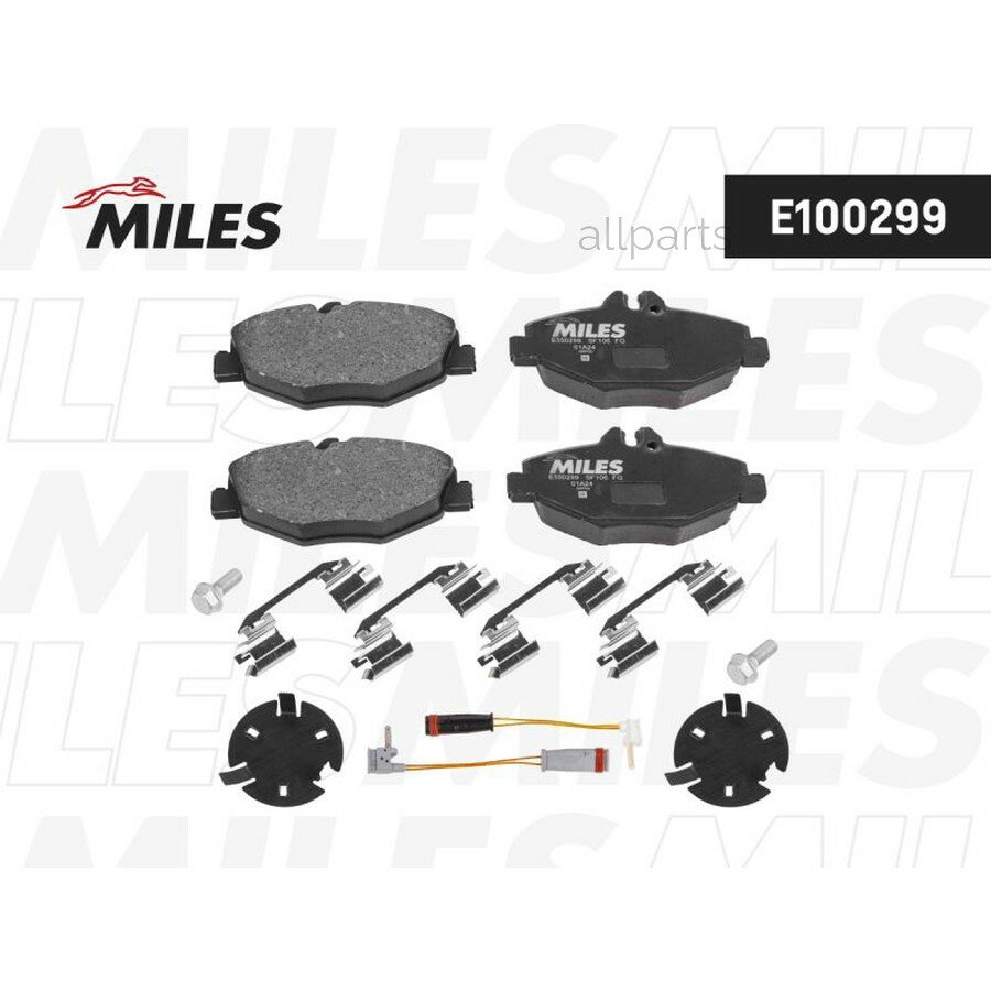 MILES E100299 Колодки тормозные MERCEDES W211 02> передние