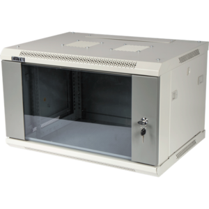 LANMASTER Шкаф коммутационный Lanmaster (TWT-CBWPG-6U-6X4-GY) 6U 600x400мм пер. дв. стекл 60кг серый