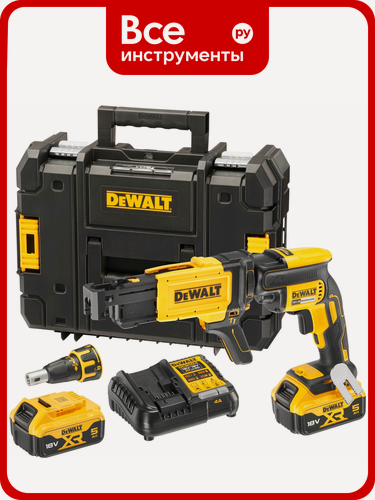 Изображение товара Аккумуляторный ленточный шуруповерт DEWALT DCF620P2K, 18 В, 30 Нм, 4400 об/мин, с 2 АКБ 5 Ач и ЗУ, в кейсе TSTAK DCF620P2K-QW