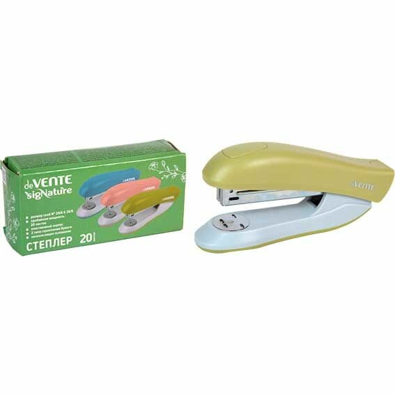 Степлер №24/6,26/6 20л deVENTE "sigNATURE", 4142516 оливковый, пластик