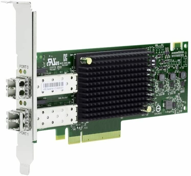 Адаптер главной шины HP Q0L14A SN1200E 16 Гбит/с, 2 контакта, FC