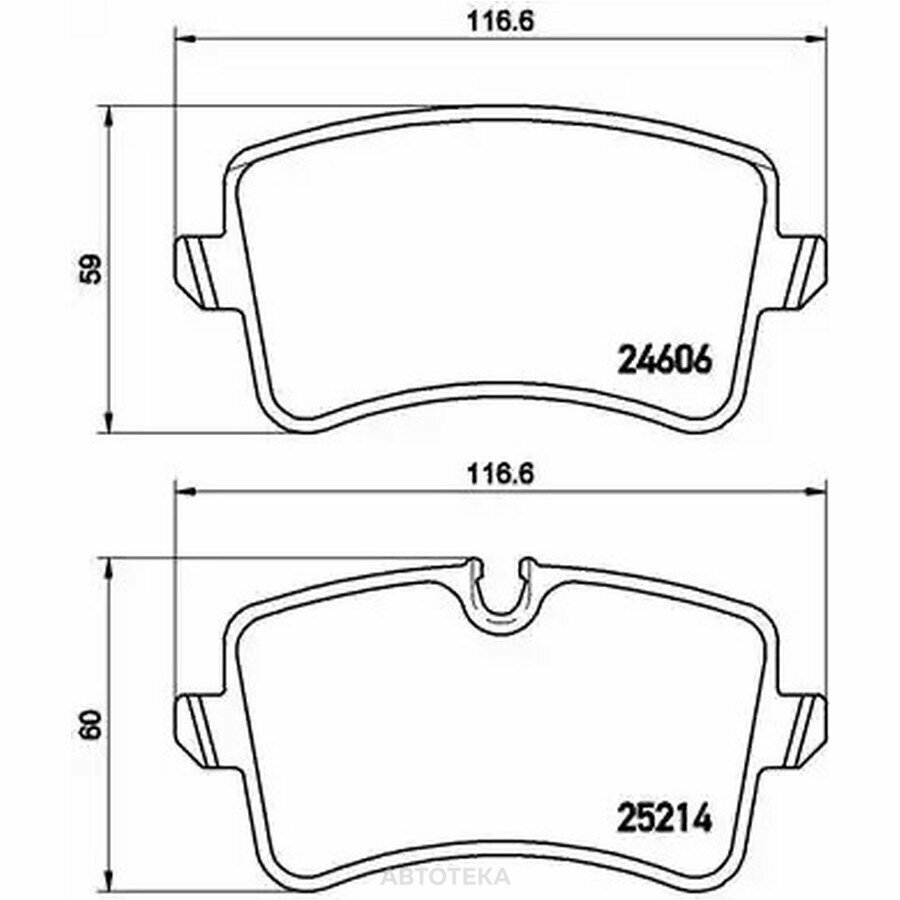 Колодки тормозные AUDI A8 09- 3.0-4.2 QUATTRO задн. BREMBO P85120