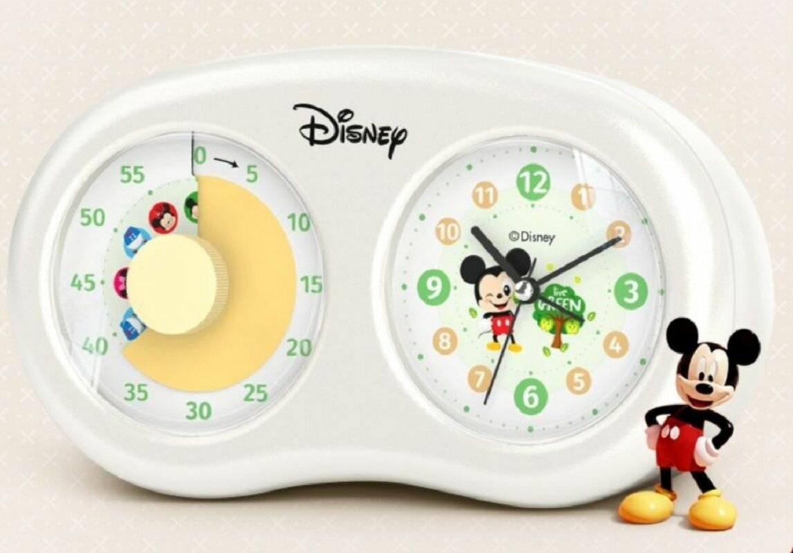 Будильник Timess Disney, двойной циферблат, Микки Маус