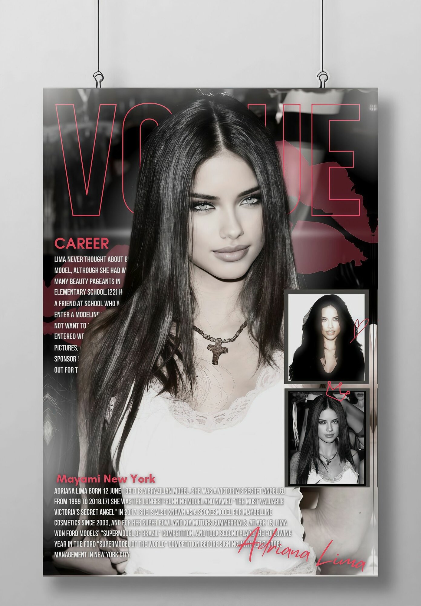 Постер / Плакат Адриана Лима (Adriana Lima)