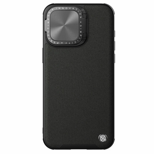 фото Чехол с вставками из кожи от nillkin для iphone 15 pro, серия camshield prop leather magnetic case