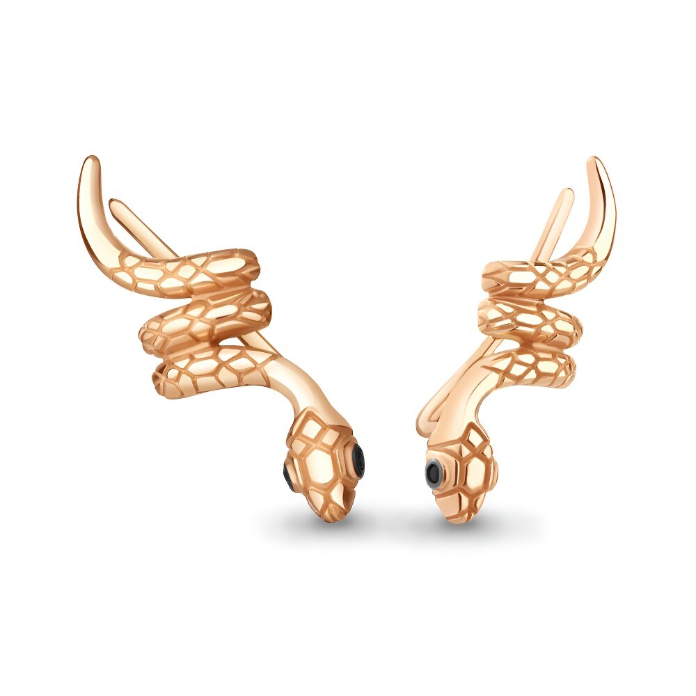 Серьги Яхонт, золото, 585 проба, фианит
