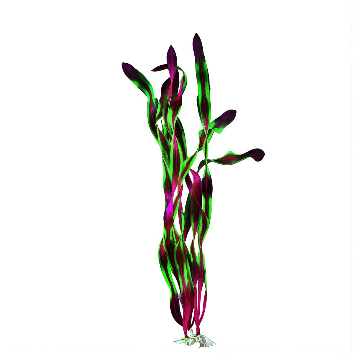 Искусственная водоросль высота 35 см для аквариума украшение рыбного бака с красно-желтыми изогнутыми листьями, 12-2 Фиолетово-зеленый
