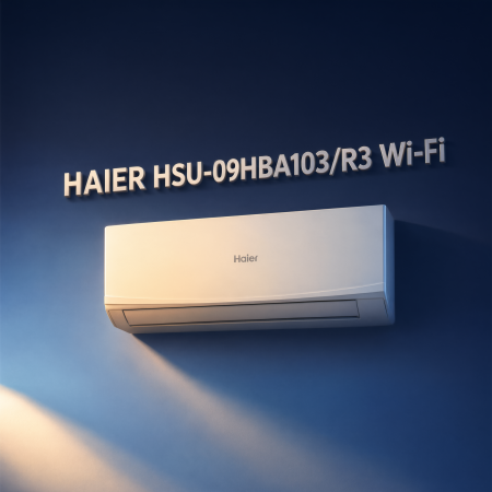 Сплит-система Haier HSU-09HBA103/R3 белый, до 27м2, встроенный WiFi EVO, скрытый дисплей, не инвертор