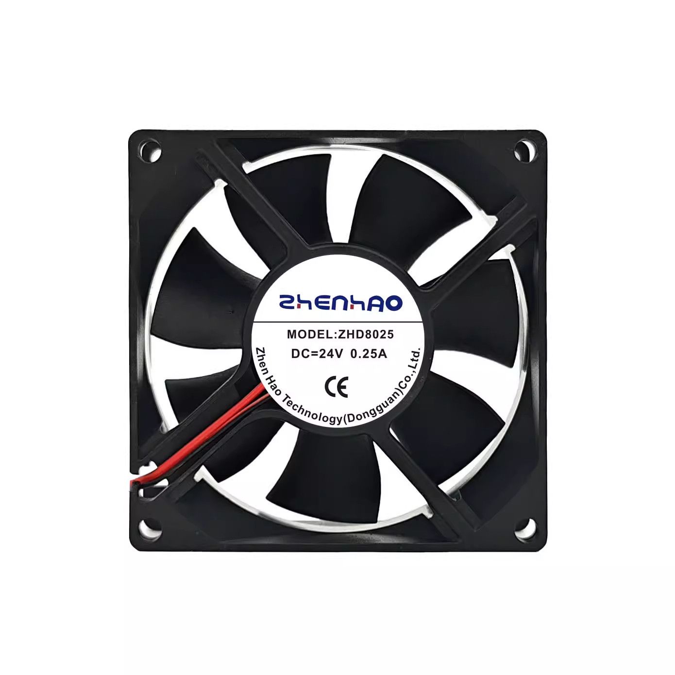 ZHENHAO ZHD8025 DC24V 0.25A 8CM 2-проводной вентилятор охлаждения -