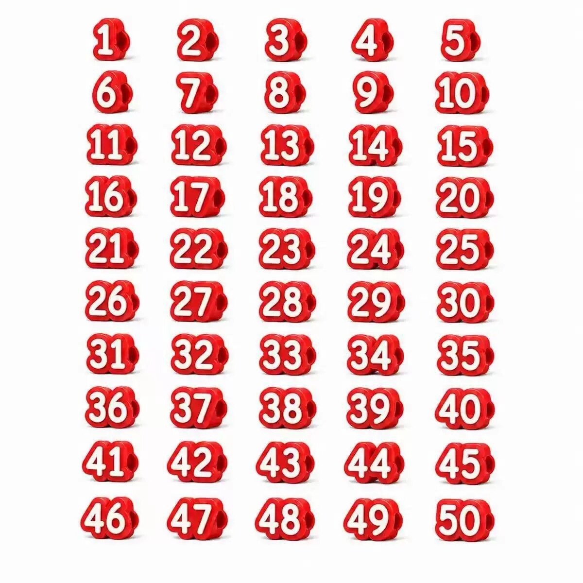 50 шт. Нумерованные многоразовые наклейки-топперы для карандашей для класса