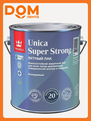 Изображение товара Лак универсальный Tikkurila/Tikkivala UNICA SUPER STRONG EP в/гл 2,7л