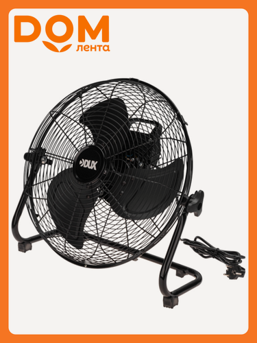 Изображение товара Вентилятор напольный DUX DX-410, осевой, 3 скорости, мощность 100 Вт, черный