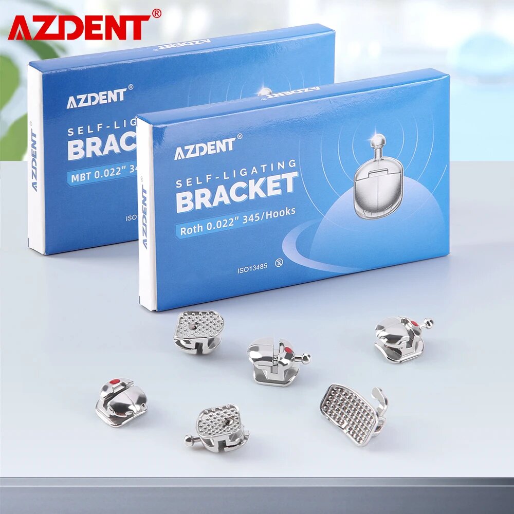 Ортодонтические брекеты AZDENT ROTH/MBT Цвет: MBT.022 Hooks 3-4-5
