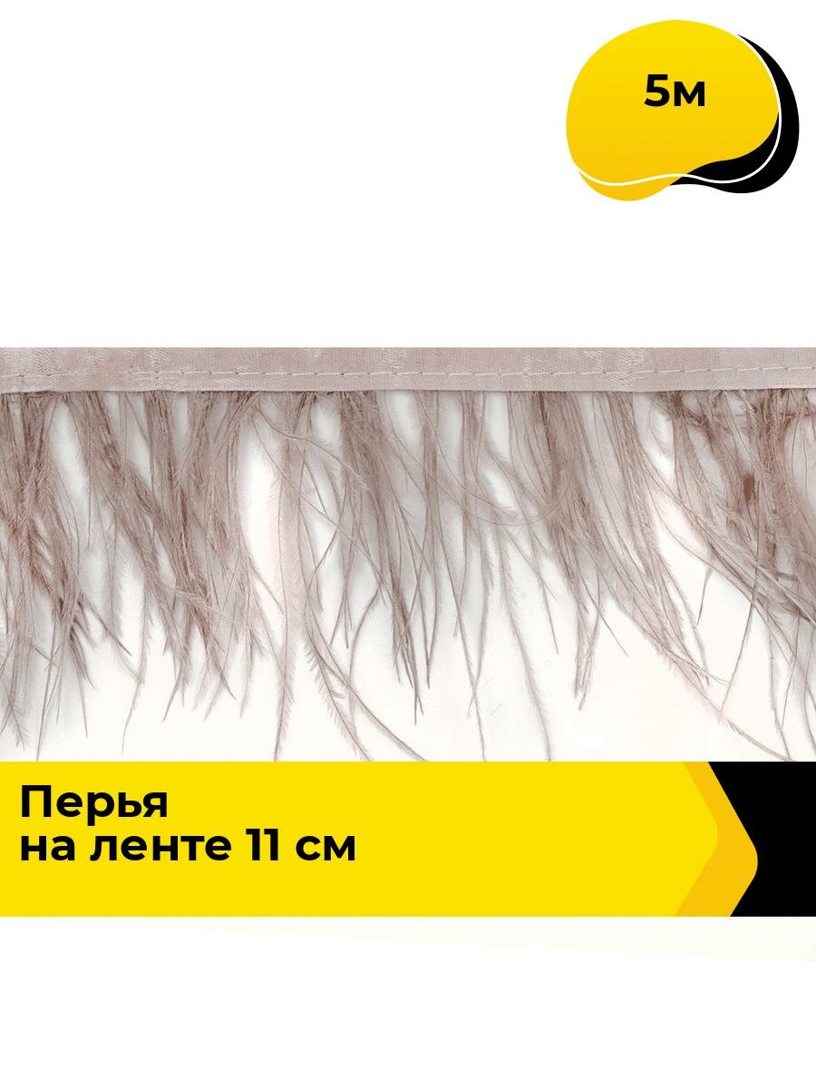 Перья кант перо (перья на ленте) для рукоделия и шитья, 5 м