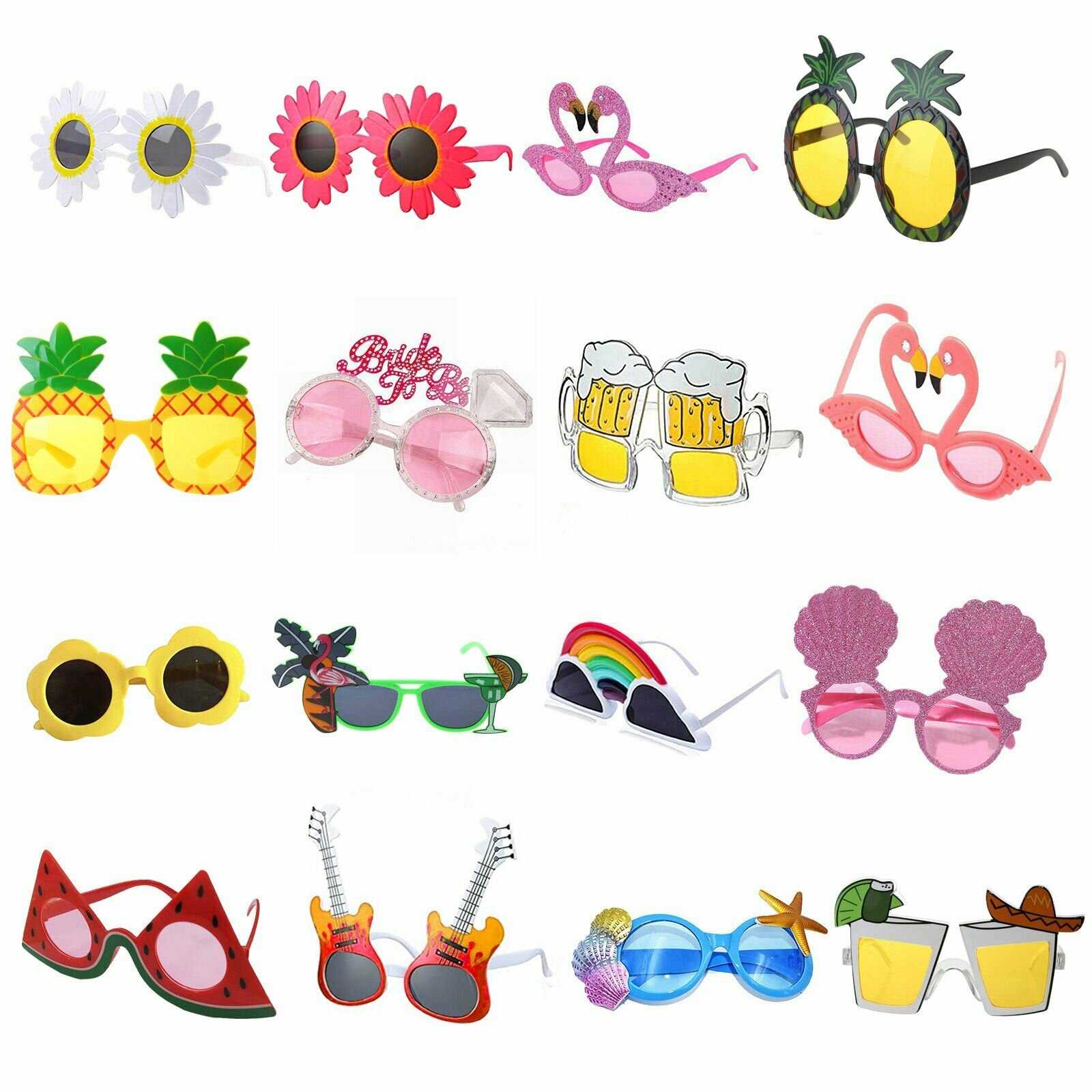 Пляжные солнцезащитные очки для вечеринки Flamingo Glasses Hawaii
