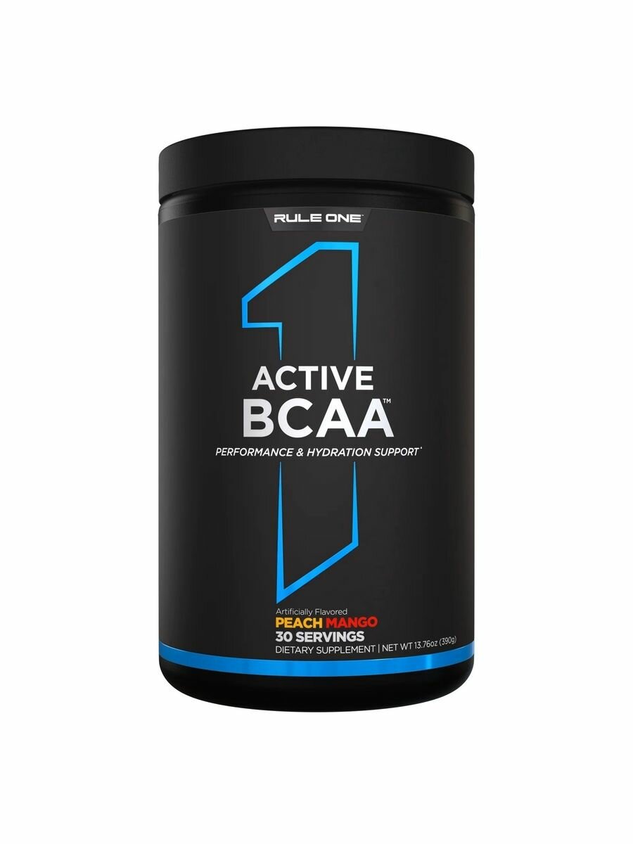 RULE ONE Active BCAA 390 г, аминокислоты, вкус Персик Манго