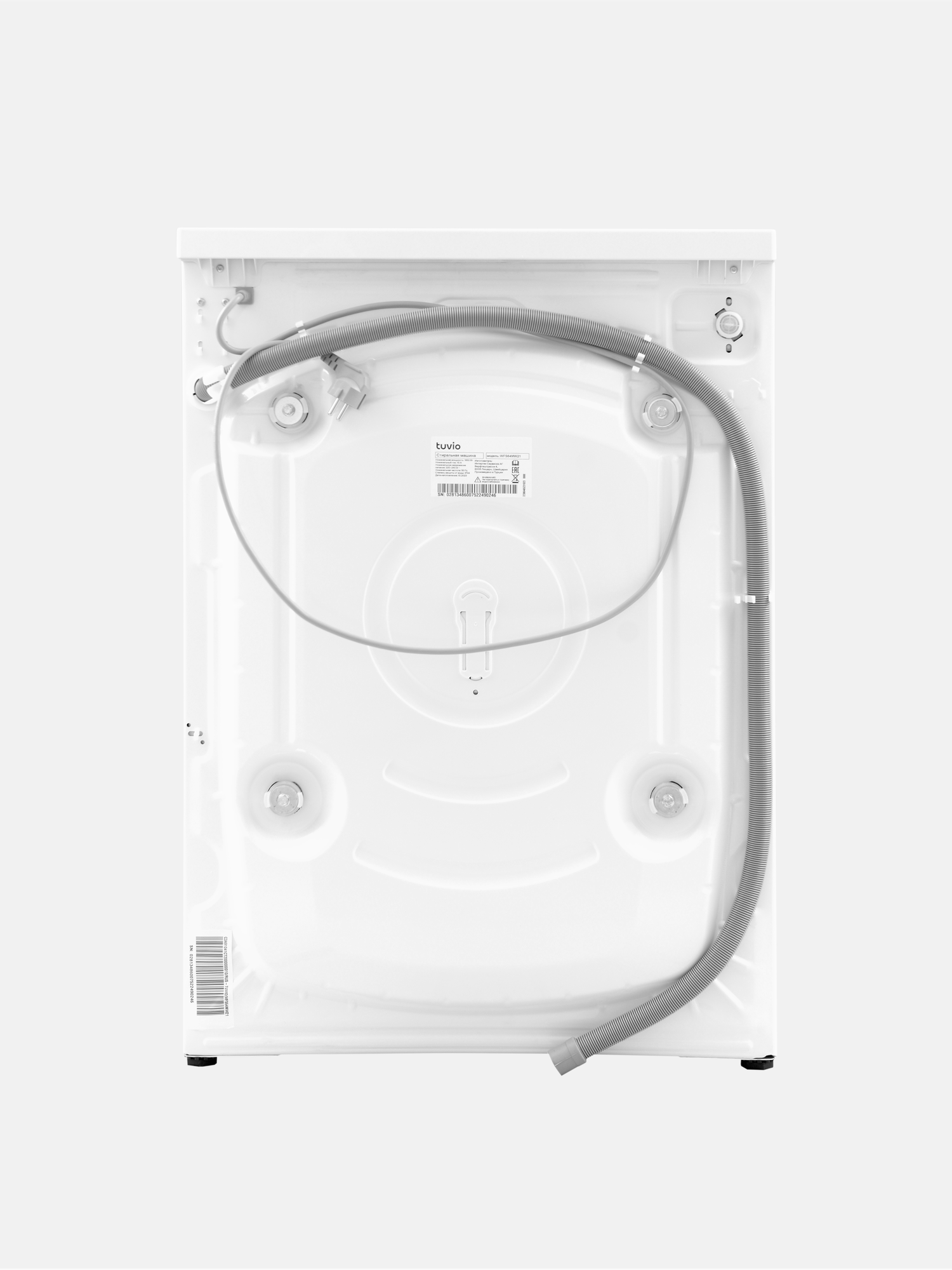 Стиральная машина узкая Tuvio WFS64MW21, загрузка 6 кг, 5 лет гарантии, отжим 1000 об/мин, 15 программ, белый — фото 26