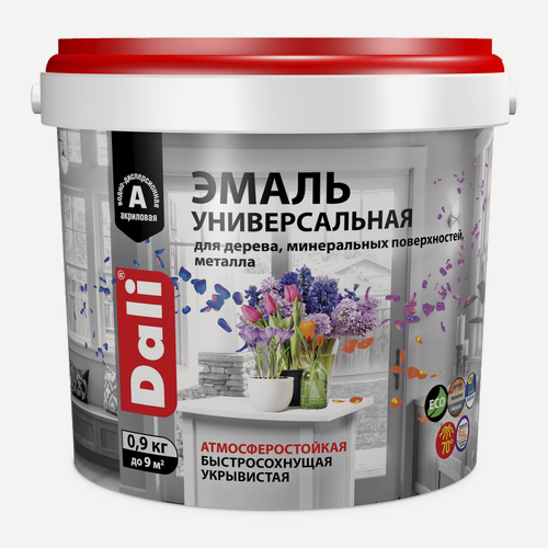 Изображение товара Эмаль универсальная DALI (RAL 8017 - коричневый / 0.9кг)