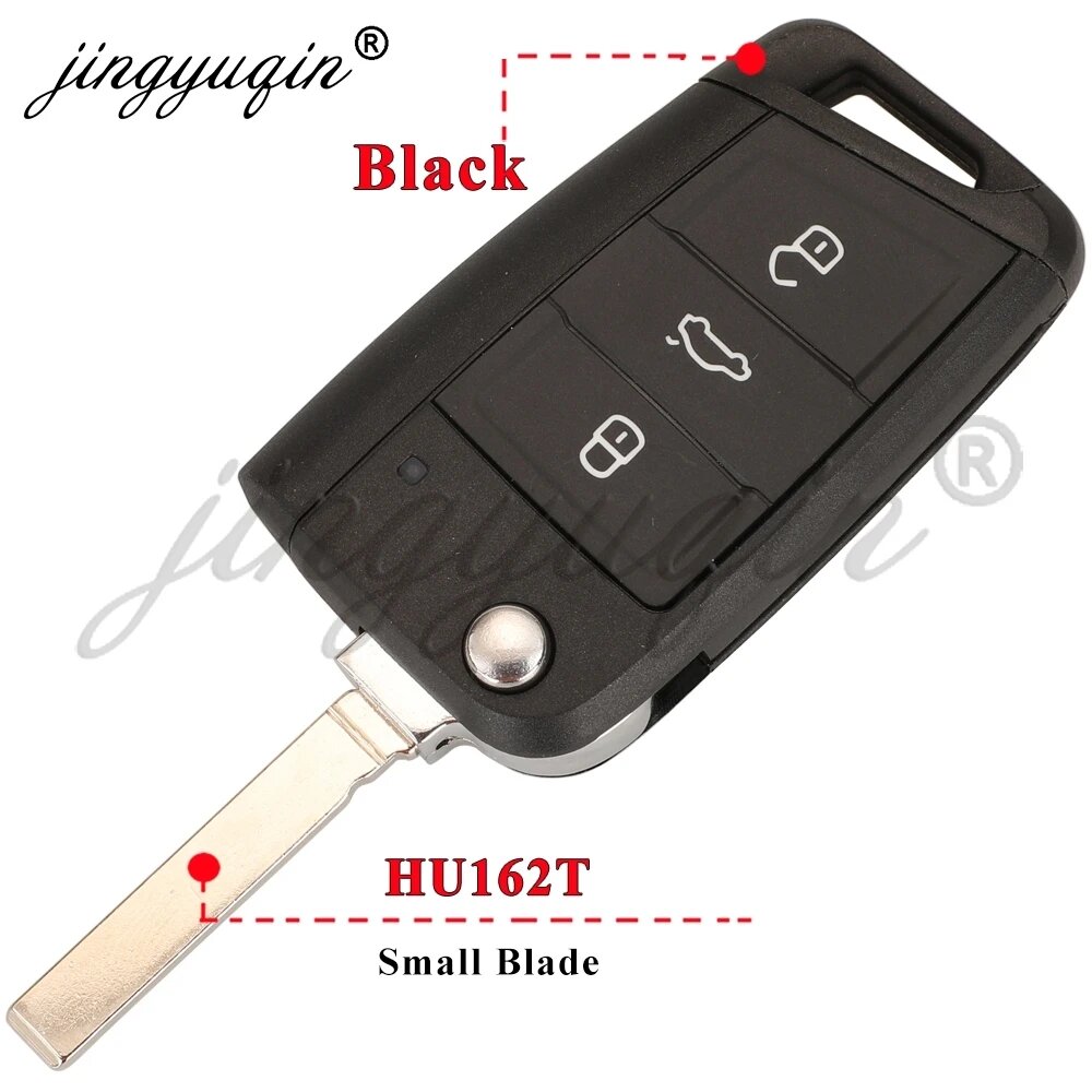 Выдвижной Ключ-пульт Jingyuqin 5GD959752A/B С Чипом MQB49 434 МГц Для VW Golf Polo Black Hu162t