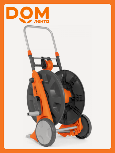 Изображение товара Тележка для шланга Daewoo DWR 2090, 3/4", оранжево-серая, ручная, до 100м