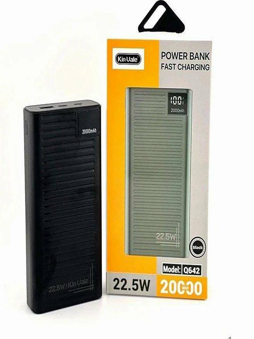 Power Bank Kin Vale Q642 20000 mAh 22.5W быстрая зарядка USB Type C.