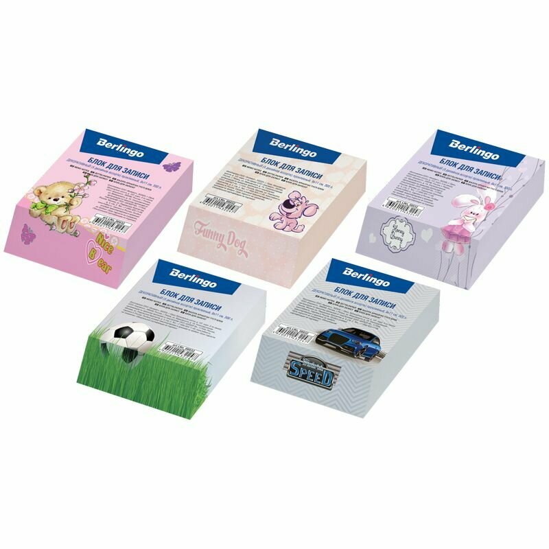 Блок для записей BERLINGO 9*11*3см. "Kids Series" 5 дизайнов (LNn_00032)