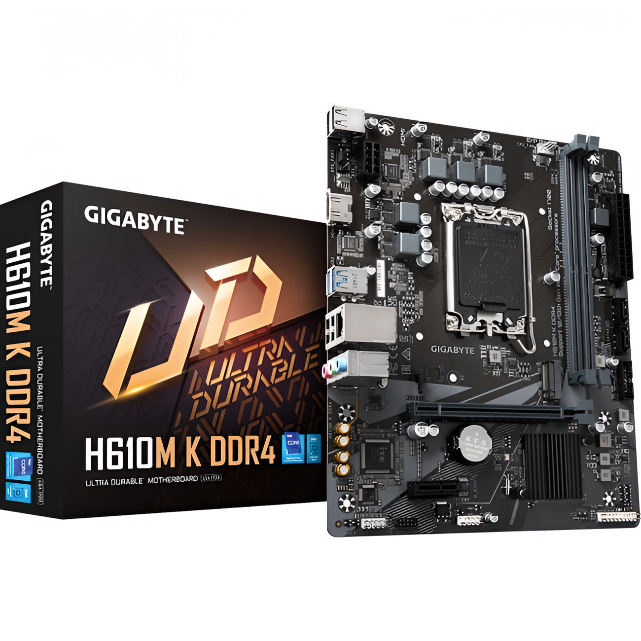 Материнская плата GIGABYTE H610M K DDR4 (LGA1700/H610/2xDDR4/PCI-Ex16/PCI-Ex1/M.2/SB7.1/GLAN/HDMI/mATX)
