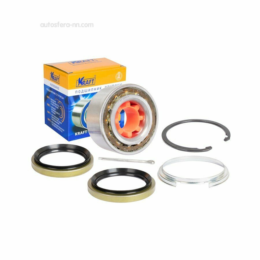 KRAFT KT204634 Подшипник ступицы переднего колеса, комплект Toyota Corolla (83-87), Celica (85-99)