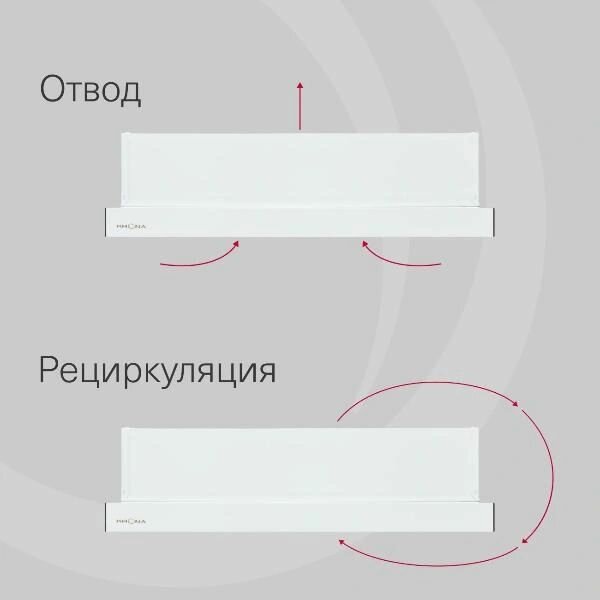 Вытяжка встраиваемая в шкаф Krona Kamilla T 600 White (1 мотор) белая — фото 1