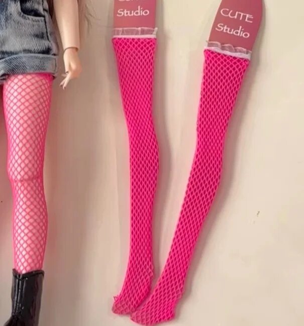 Чулки Taholicy для кукол BJD 1/6 Розовый, rose red mesh, normal 6point bjd