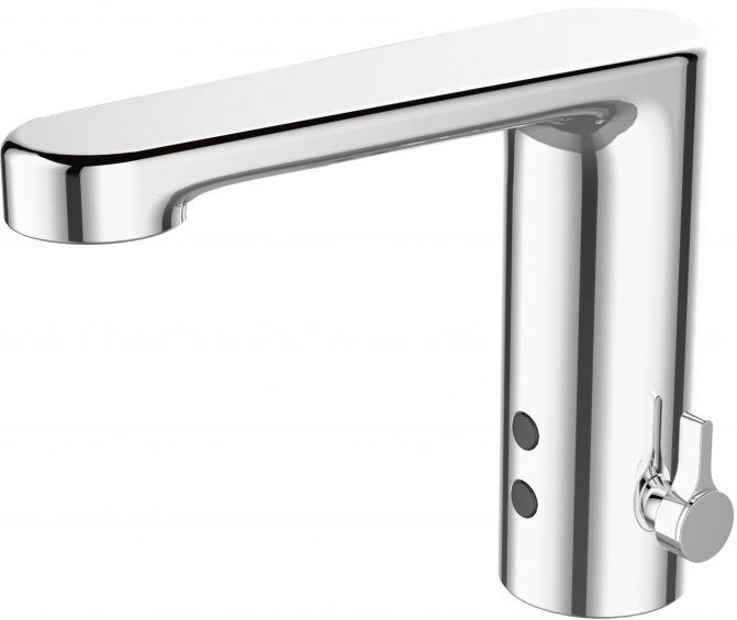 Смеситель для раковины BelBagno Bosco 5,2x17x14,2, латунь, аэратор, сенсорное-рычажное управление, серебристый