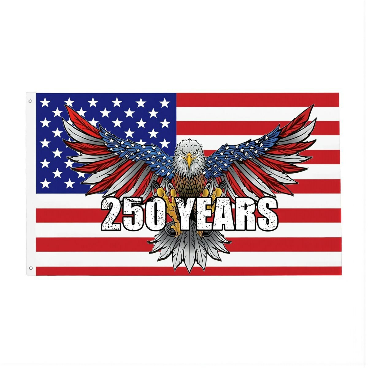 Декоративный тканевый плакат флаг США 250 лет статуя свободы универсальный 90х150 см для декора, Вариант 1