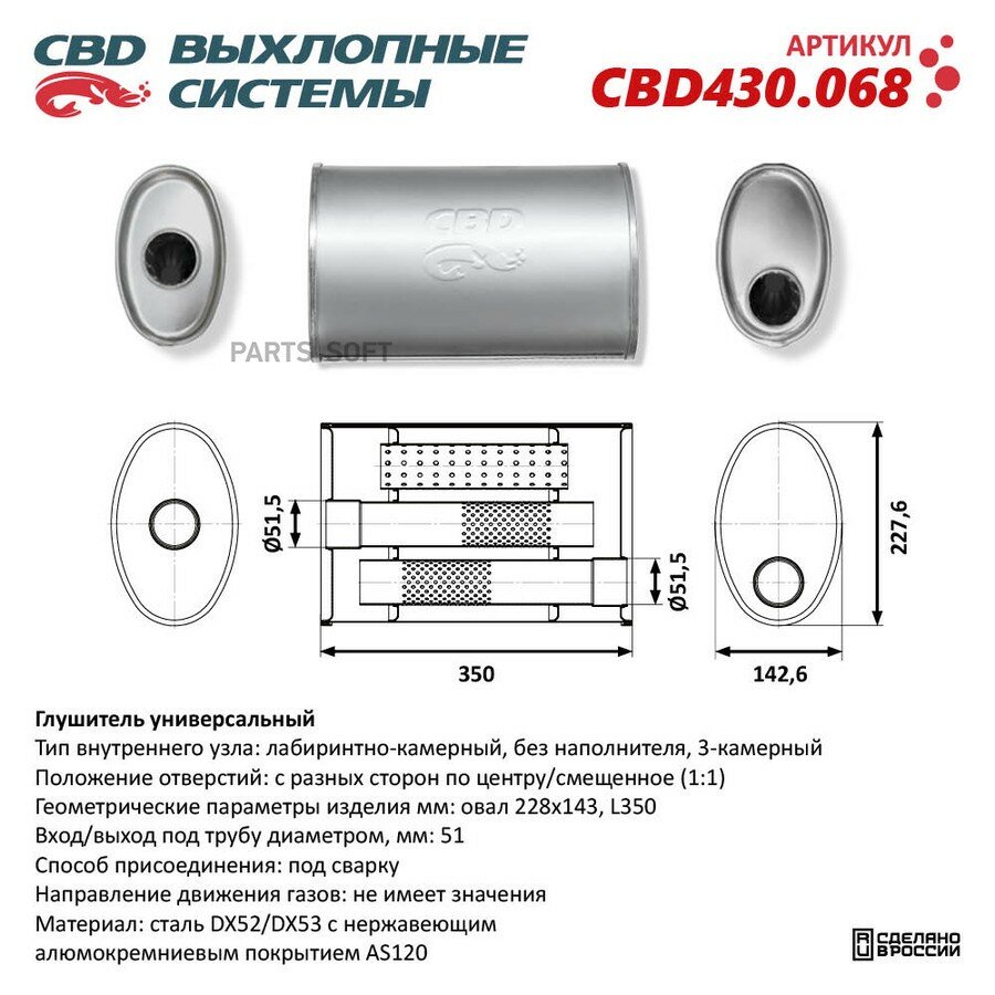Р“Р СѓС€РёС‚РµР СЊ РРµСЂР¶Р°РІРµСЋС‰РёР РРІР°Р D228 143 L350 РїРѕР С‚СЂСѓР±Сѓ 51РР от официального дистрибьютора, CBD, артикул CBD430068