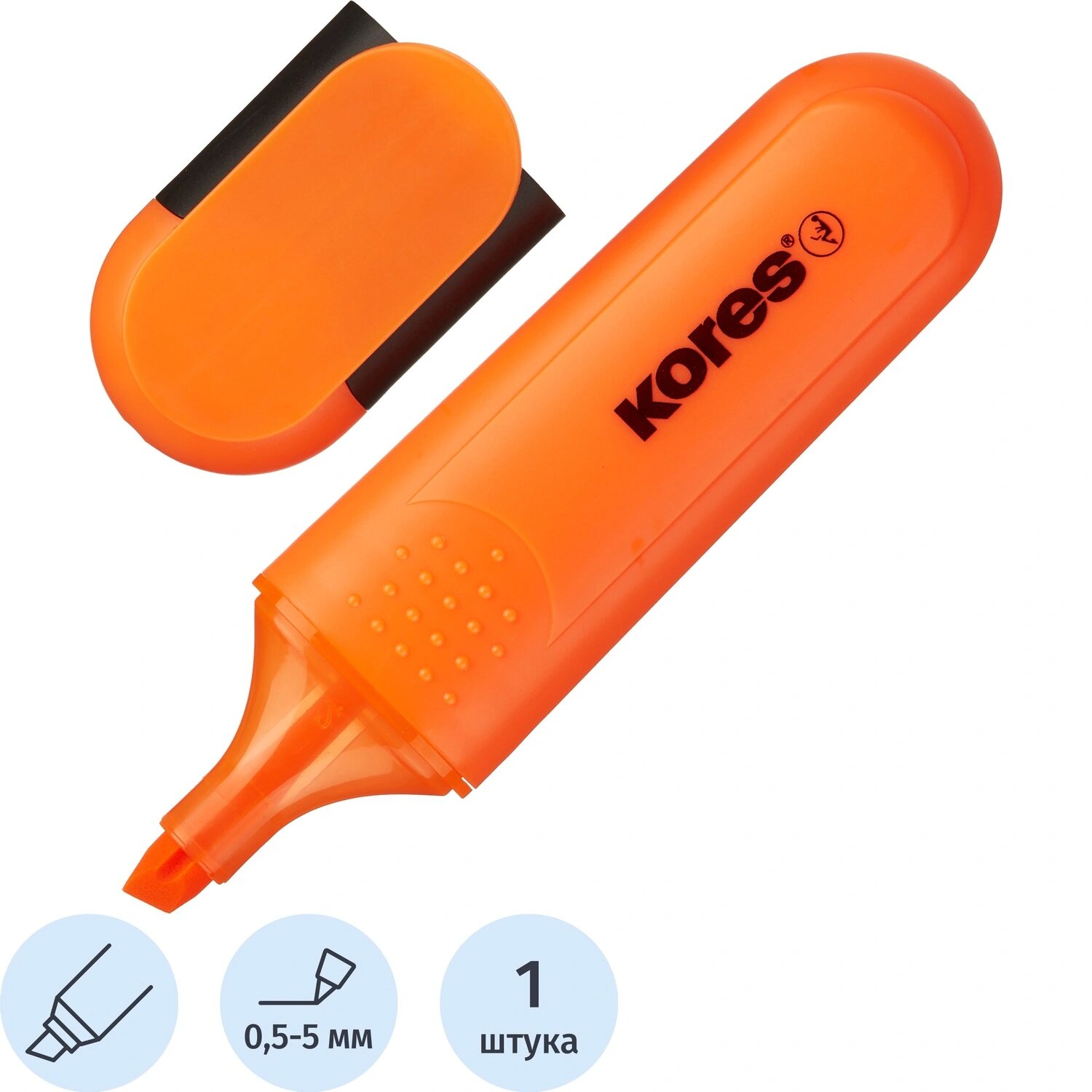 Kores Текстовыделитель Kores Bright Liner Plus оранжевый (толщина линии 0.5-5 мм)