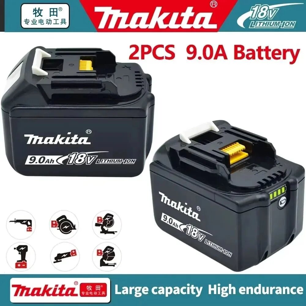 Для Makita 9Ah/6Ah/3Ah/Makita 18V Аккумулятор BL1830 BL 1850 BIBL 1850 BL1840 BL1860 BL1815 Запасная литиевая батарея