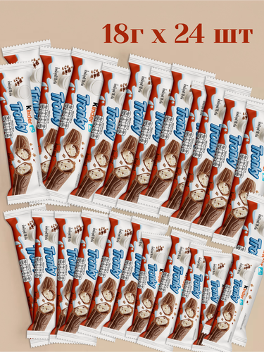 Изображение товара Kinder Tronky Печенье с шоколадной прослойкой и молочной начинкой с бисквитной крошкой 18 гр х 24 шт (Германия)