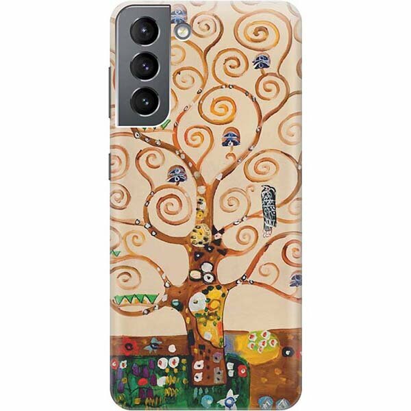 Ультратонкий силиконовый чехол-накладка для Samsung Galaxy S21 с принтом "Климт"