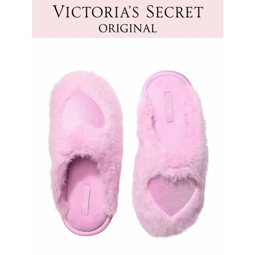 фото Тапочки victoria's secret luxe plush closed-toe slippers, размер m, сиреневый