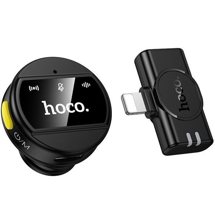 Микрофон беспроводной магнитный Hoco L21 Lightning 8pin, чёрный