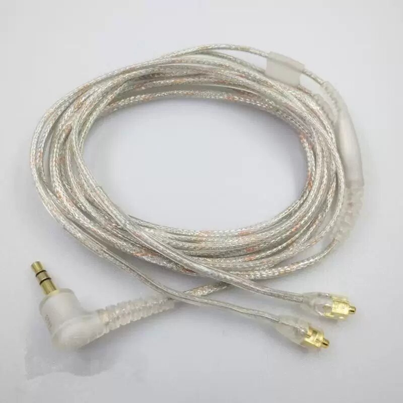 Универсальный кабель замены наушников Mmcx прозрачный 1.5м для Shure SE535 SE215 UE900 W40 SE425 SE846