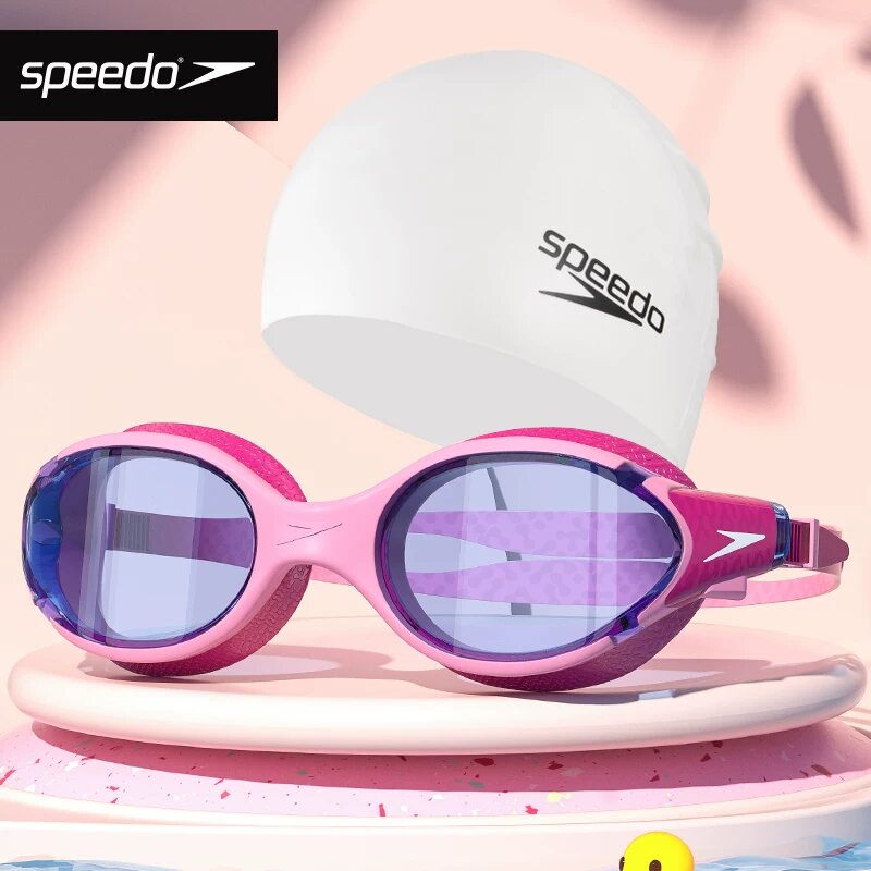 Детские очки для плавания Speedo для мальчиков и девочек, Cloud-Sense 2.0, прозрачные, с большой оправой,