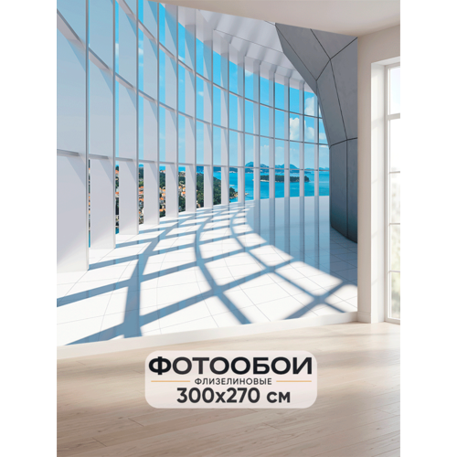 фото Фотообои на стену "3d коридор" флизелиновые 300х270 см. / фото обои на кухню, в зал, в детскую, на дачу, в коридор