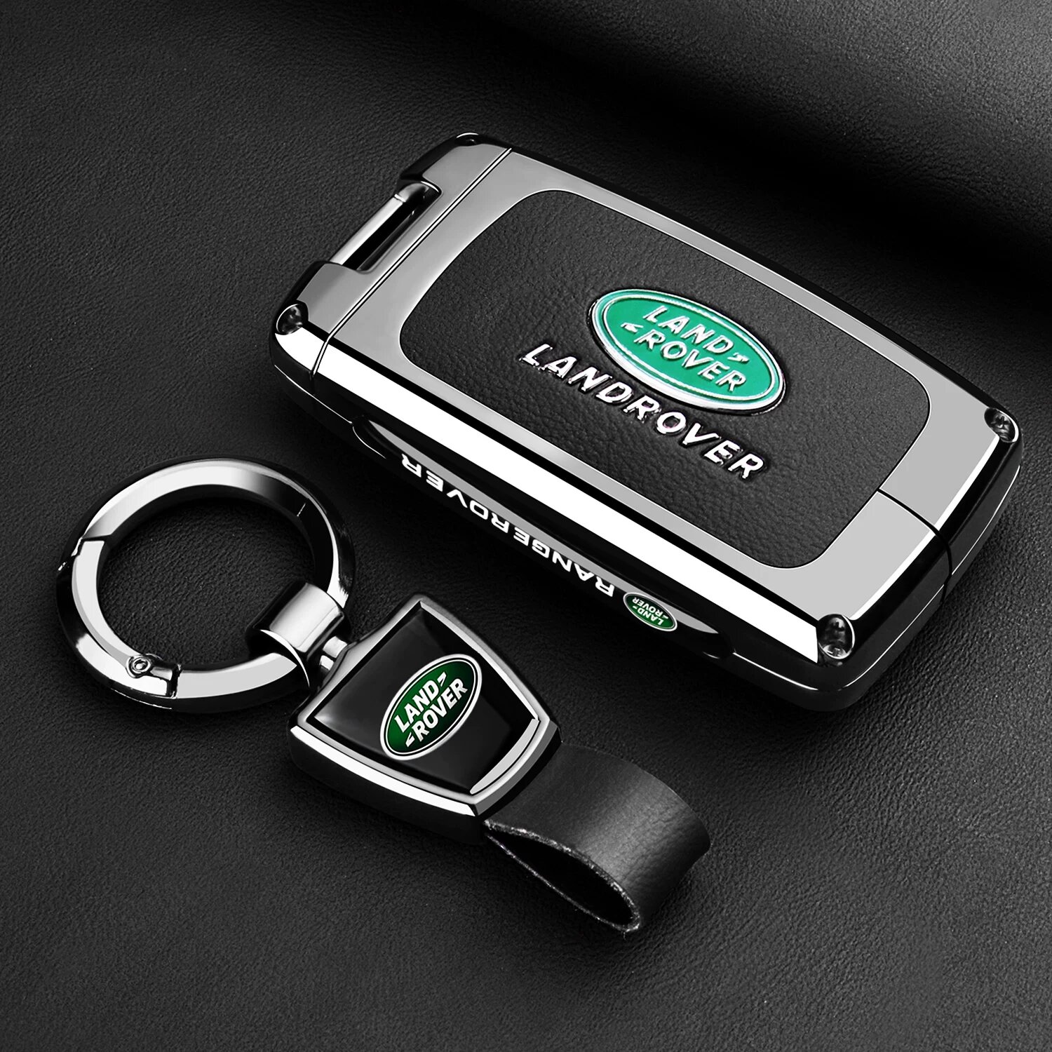 Чехол для ключей Range Rover Стиль B с металлическим корпусом, металлическим замком №3 и полным кожаным покрытием -