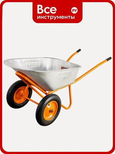 Изображение товара Строительная двухколесная тачка Gigant 110л, 200 кг, пневматические колеса GX-02