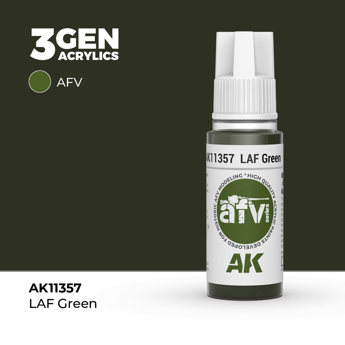 Акриловая краска AK Interactive - LAF Green 3GEN AFV, 18мл