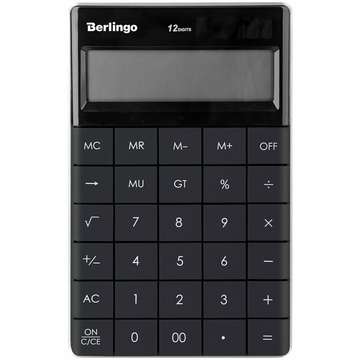 Калькулятор настольный Berlingo, 12-разрядный, антрацит (CIA_100), 10шт.